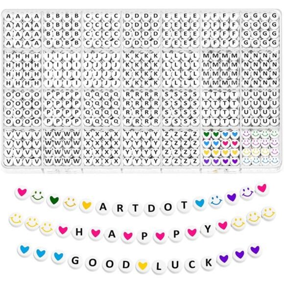 Pre-Sorted Letter Beads for Friendship Bracelets Making Kit - Picture 1 of 14